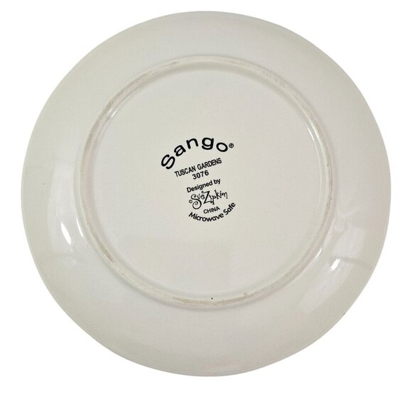 Sango Tuscan Gardens 3076 Sue Zipkin Ceramic Salad Luncheon Plates – Set of 4 - Picture 8 of 16